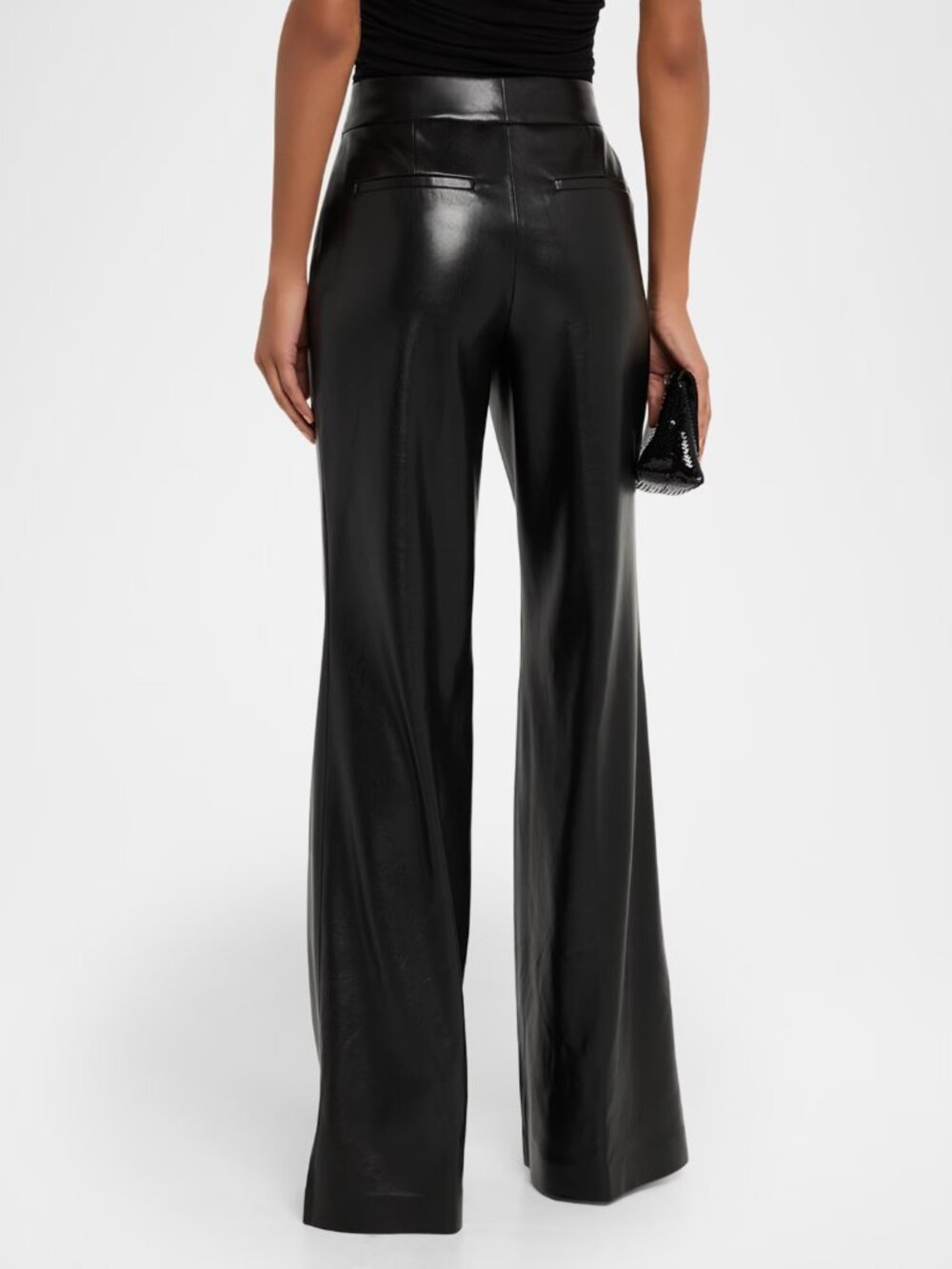 Alice & Olivia - Dylan Vegan Leather Wide-Leg Pants - Picture 3 of 3